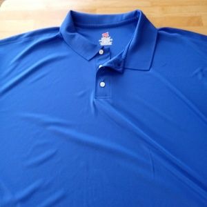 Blue rayon polo shirt